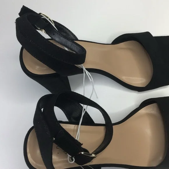 A NewDay Black Thick Heel Shoes Ankle Strap heeled sandal - Picture 6 of 13